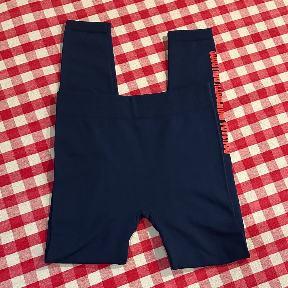 Navy Blue Fleece Lined Gonzaga Bulldogs Leggings